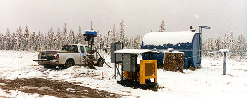 Field pic showing experimental dewatering site